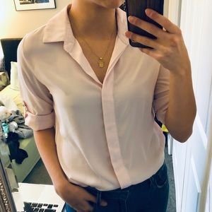 Light Pink Button Up Blouse